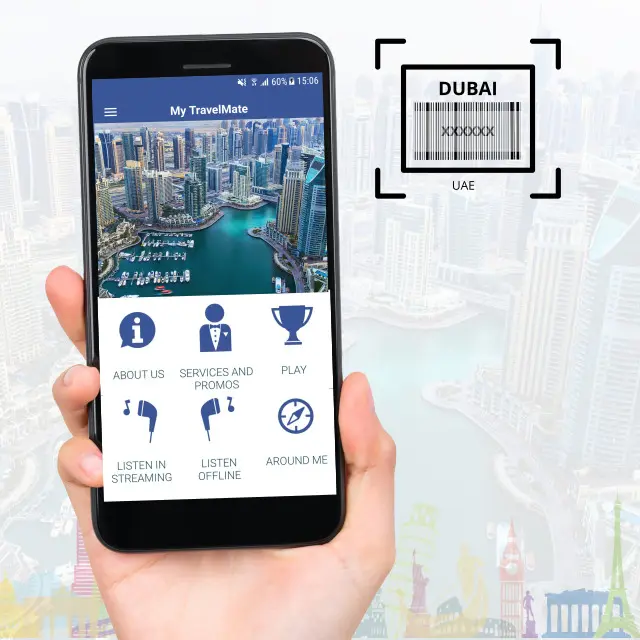 Código de desbloqueio de produto de alta qualidade para aplicativo com 20 áudio, incluindo guia Dubai Burj Khalifa para empresas de planejamento de eventos