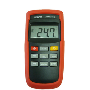 TECPEL DTM-305C เทอร์โมมิเตอร์ดิจิตอลพร้อมขั้วต่อเทอร์โมคัปเปิลชนิด K สำหรับการทดลองชุดวัดอุณหภูมิอุตสาหกรรม - Product Image 2