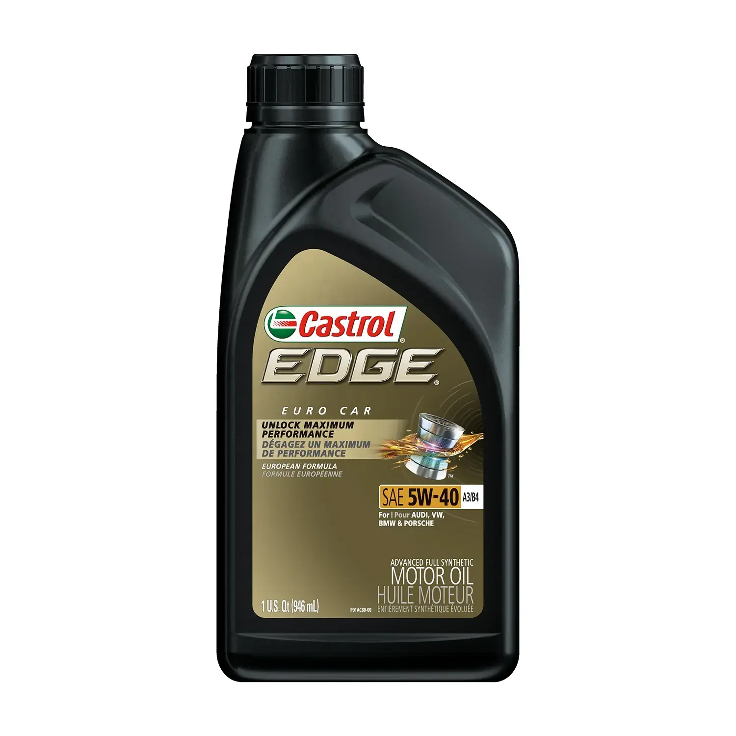 CASTROL EDGE 5W-40 A3/B4 1 QT depan kualitas tinggi oli MOTOR