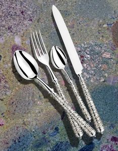 设计师几何不锈钢餐具图案金属手柄 - Product Image 1