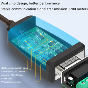 Dtech 0.5M 1.5M seri dönüştürücü kablosu adaptörü USB 2.0 RS422 RS485 USB seri kablo - Product Image 3