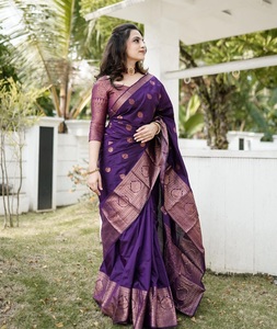<strong>Latest</strong> Hot Design Women Cotton Fabric Embroidery Work Saree Blouse Wedding Party Occasion Unique Fashionable <strong>Sari</strong> Designer 2022