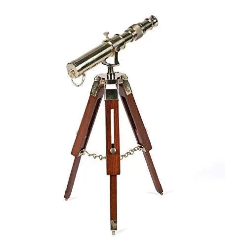 פליז משקפת עם חצובה Stand טרנדי בציר נושא משקפת מקורה דקור טלסקופ עם מרובה בצבע גמר עיצובים