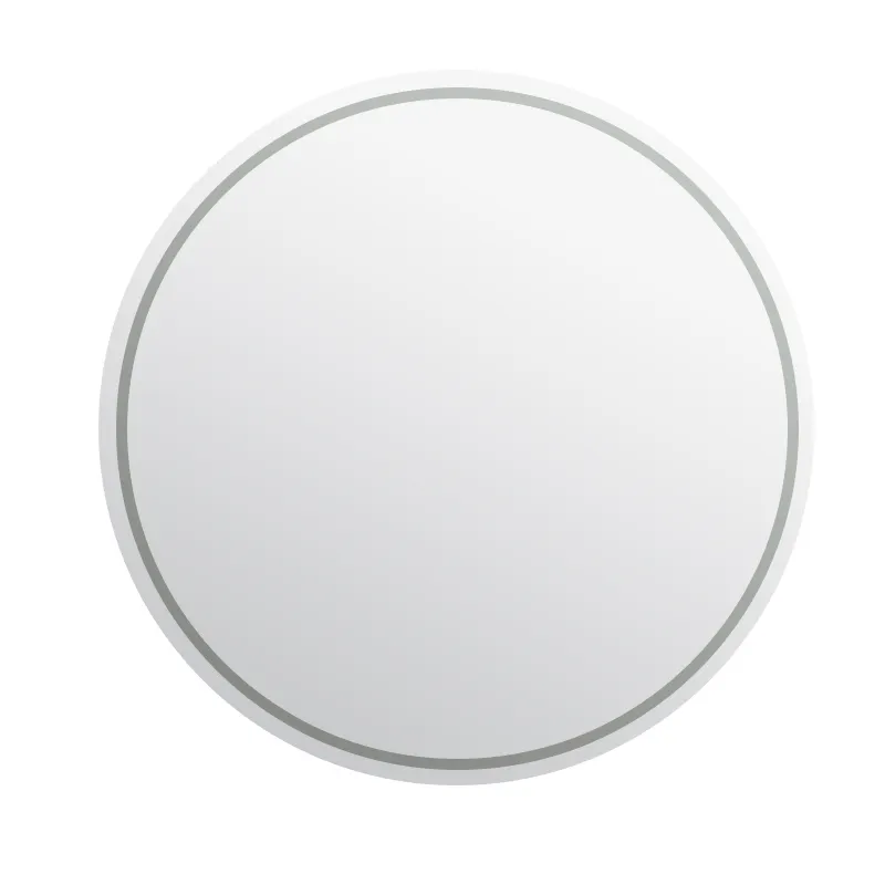 Los fabricantes suministran LED inteligente Eliminación de Niebla espejo de baño Hotel inodoro redondo montado en la pared espejo de baño inteligente