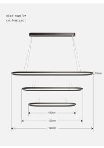 100ซม. 120ซม. 140ซม. ไฟรูปไข่แบบกำหนดเองไดโอดเปล่งแสง LED พาณิชย์ไฟ LED - Product Image 4