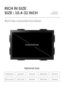 Großhandel 17 Zoll Embedded Open Frame Touch Monitor Projizierter kapazitiver Touchscreen USB Touch Monitor - Product Image 2