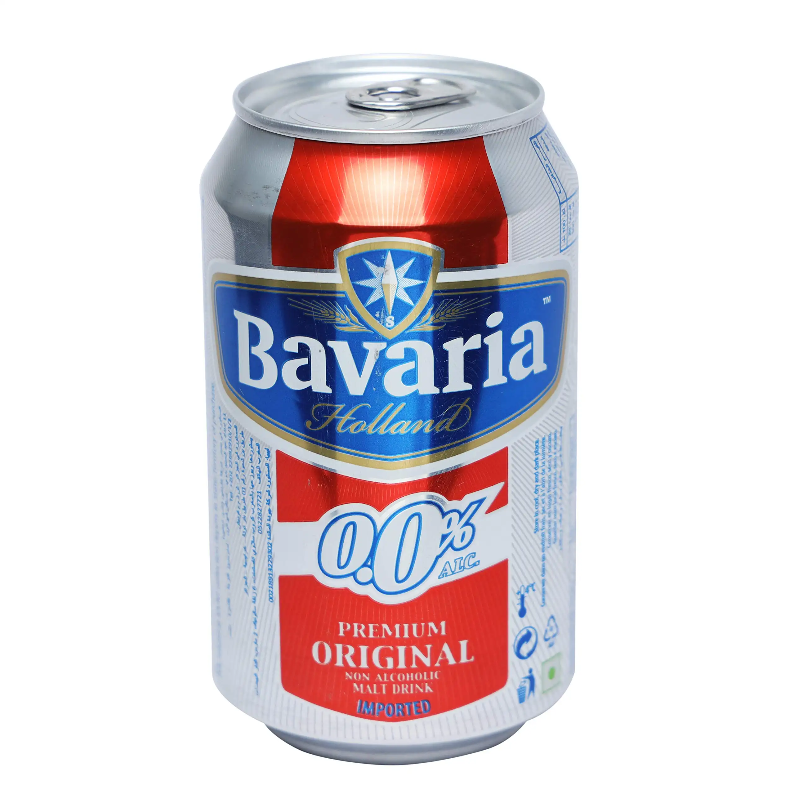 Bière Lager originale sans alcool Bavaria de qualité supérieure, alcool 0.0%, bouteille de 330ml, lot de 24