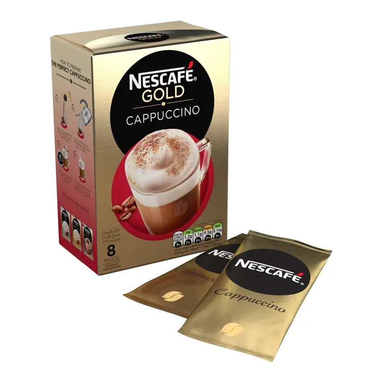 NESCAFE GOLD CAPPUCCINO SACHETS ET BOÎTE DE CAFÉ INSTANTANÉ