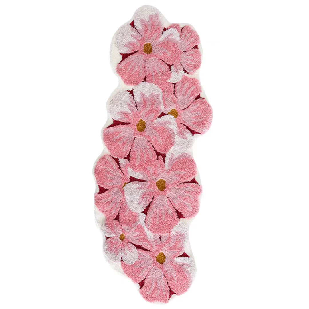 Kirschblüte Süße Teppiche Sakura Rosa Teppich Und Kamelie Gänseblümchen Blume Flauschige Teppiche Wohnzimmer Nacht läufer