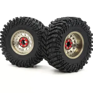 4x RC 2.2タイヤ高さ127mm & 2.2ビードロックホイール4オフセット1/10泥クローラー用