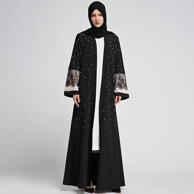 Service OEM Robe Longue Abaya Filles Abayas Vêtements Musulmans Mode Hijab Musulman Style Caftan Vente en Gros