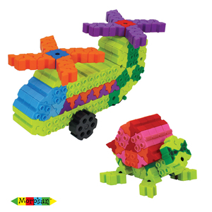 Junior Variety 600 yapı taşları seti, 600 adet, yaşları 3 +, rehber kitap ile çok renkli - Product Image 3