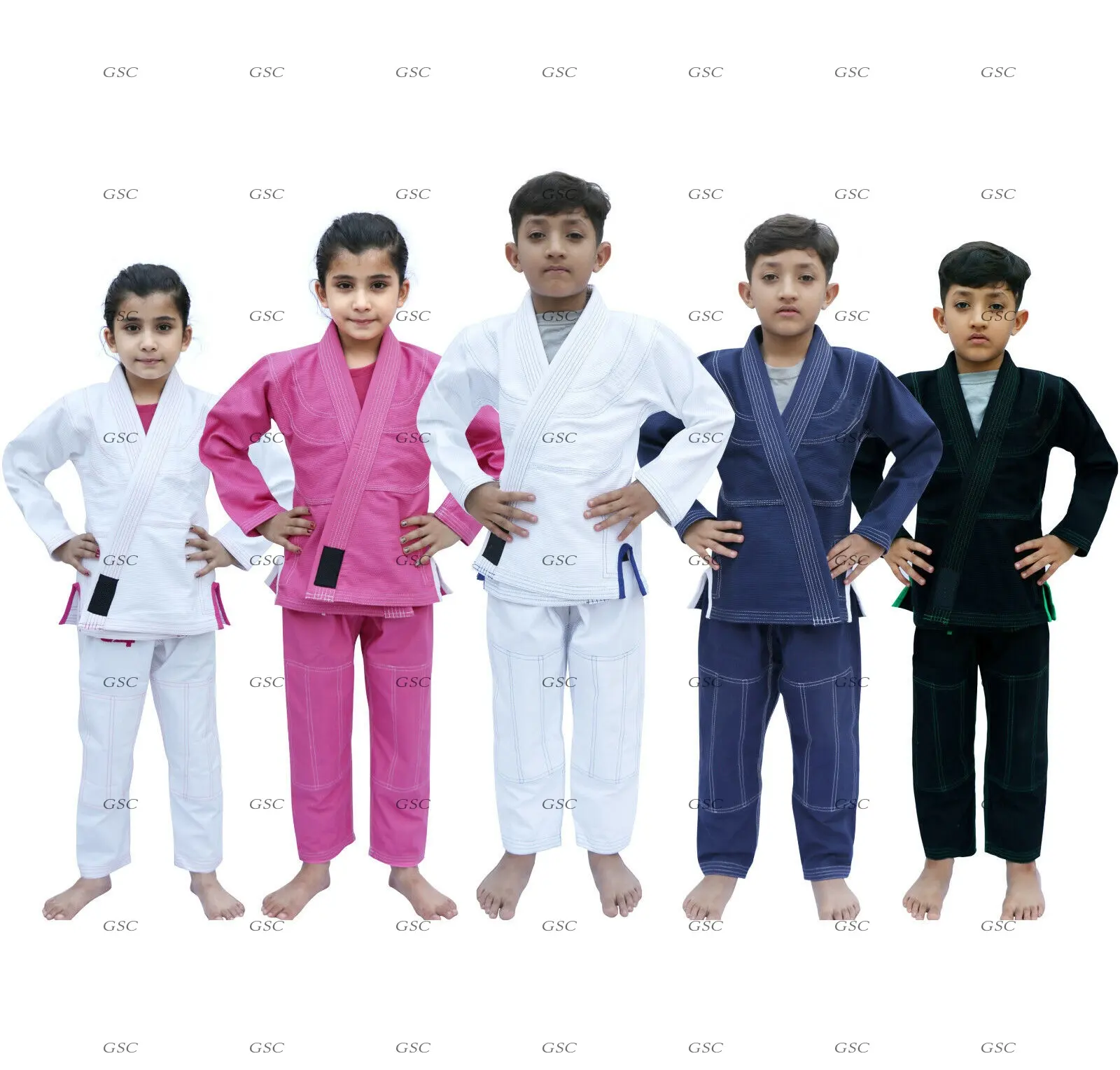 Attractive colors Kids jiu jitsu uniforms BJJ GIs kids and adults at cheap price with custom labels and logos top bjj kimono gi