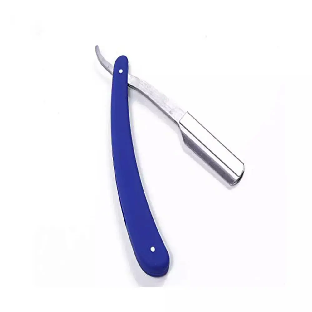 Profissional Straight Barbeiro Borda Aço Navalhas Folding Shave Knifes Blue Cabelo Remoção Navalhas De Barbear