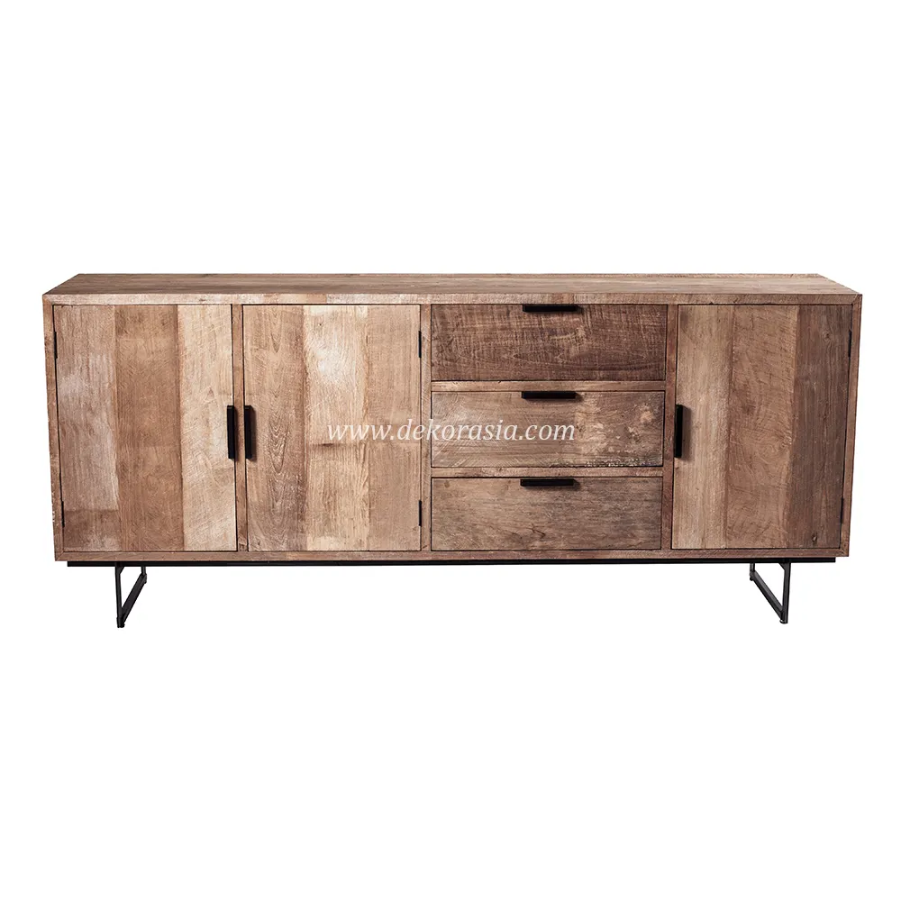 Commode de luxe Pesaro, commodes de rangement en bois pour meubles de chambre à coucher, ensembles de commode de Table en bois