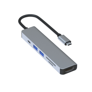 6 in 1 USB C Hub with 4K HDTV SD/TF Card Reader Type C 3.1 to 4K HD Adapter PD Fast Charge for MacBook Notebook Laptop <strong>Computer</strong> - Product Image 6