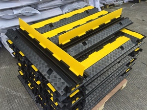 <strong>Yellow</strong> Jacket 1/2 /3/4/5 Channel Electrical Wire Cable Protector/Rubber Kerb <strong>Ramps</strong>/Floor Cable Cover - Product Image 2