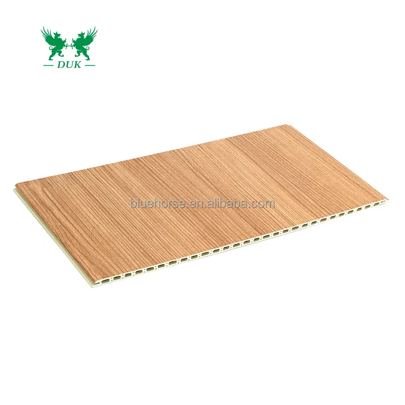 Panel de pared integrado WPC, decoración Interior, tablón de fibra de madera de bambú, revestimiento de PVC, tablero plano