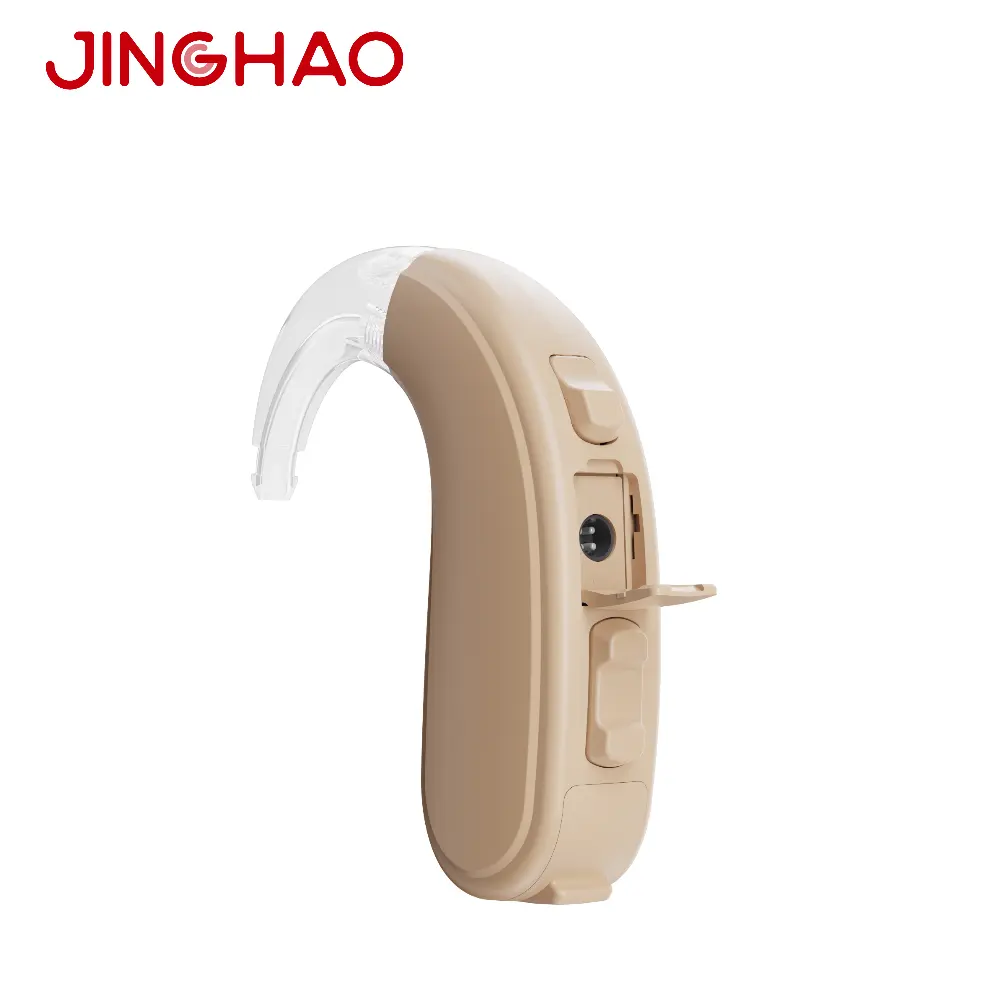 JINGHAO D18 BTE Super Power recargable 16 canales Digital BTE audífonos programador para pérdida auditiva severa