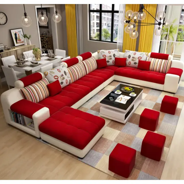 Funzione componibile personalizzata soggiorno moderno ed elegante divano Set mobili di lusso moderno divano Set mobili.