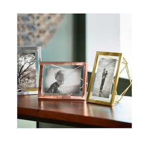 <strong>Thin</strong> edge lightweight metal photo <strong>frame</strong> with elegant brushed texture for modern interior decoration and display - Product Image 1