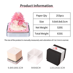 Creative Christmas Gift Weekly Calendar 2025 <strong>Paper</strong> <strong>Block</strong> 3D Treehouse <strong>Memo</strong> Pad <strong>Note</strong> <strong>Cube</strong> With Retail Gift Box - Product Image 6