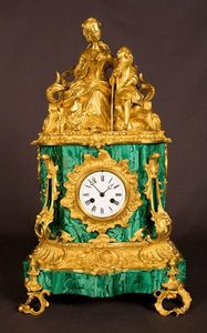 Malachite piccolo orologio da tavolo alla moda arte decorativa con stile Vintage motivo al quarzo per la decorazione di casa e ufficio fatta India