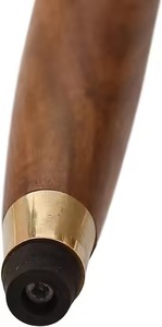 HMA工艺品仿古风格手杖，带雕刻黄铜手柄和木材 - Product Image 3