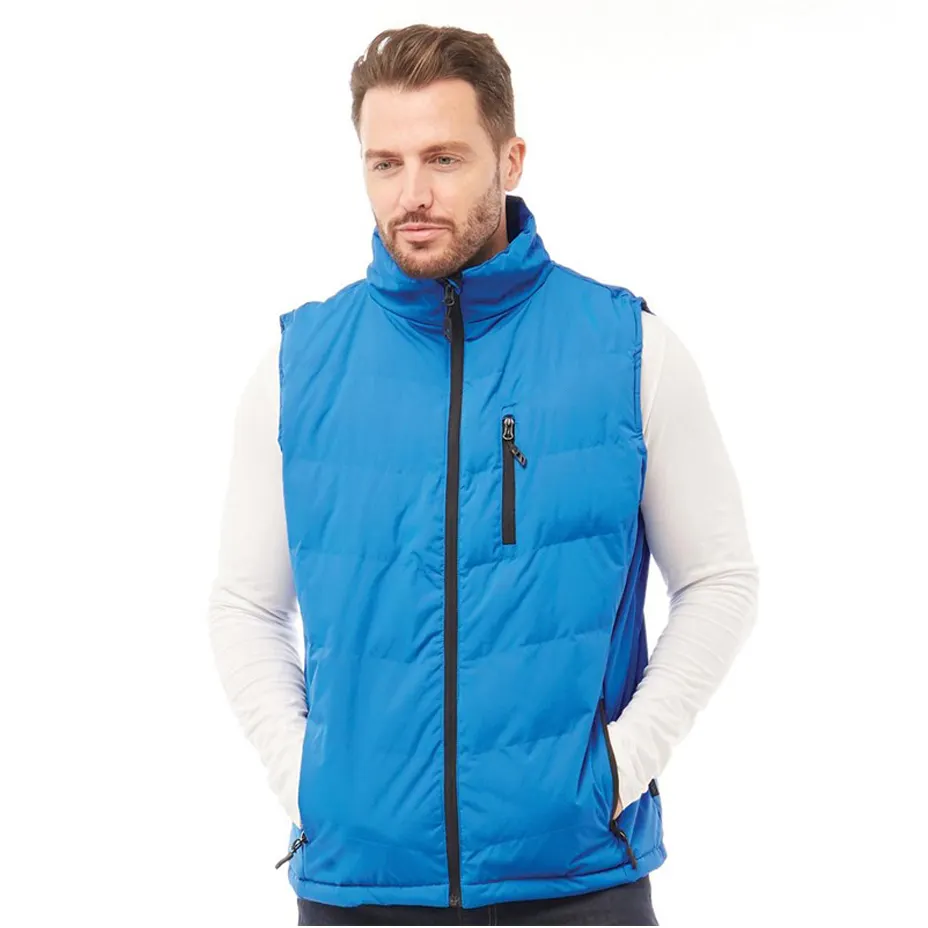 Chaleco acolchado sin mangas para hombre, chaqueta acolchada con cremallera completa, chaleco informal