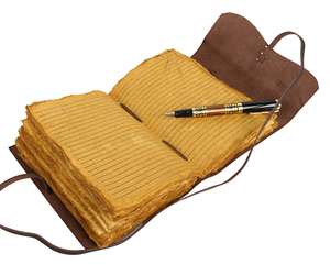 Wholesale Handmade Stone Leather Journal <strong>Notebook</strong> with Lock Genuine Leather Bound Daily Diary <strong>Notepad</strong> - Product Image 5
