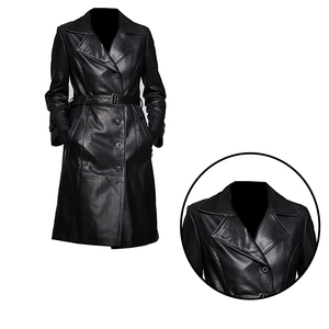 Customized Logo Leather Long <strong>Coats</strong> for Men OEM Oversized Long Men Clothing Down Collar <strong>Coat</strong> for Winter