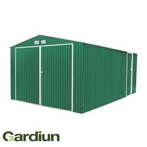 Vườn kim loại nhà để xe Oxford màu xanh lá cây với cửa bản lề 20.52 m2 | Nguồn cung cấp vườn ngoài trời | Sản phẩm đã sẵn sàng để Tàu từ Tây Ban Nha - Product Image 1