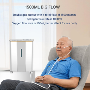 H2吸入机HO-分离式双口SPE/PEM技术1500毫升/分钟家用99.992% 高纯度H2发生器吸入器