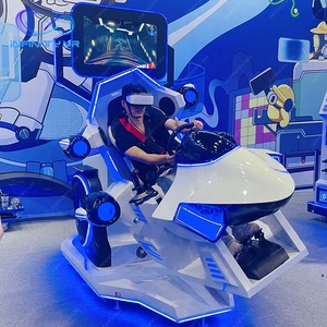 商用VRゲーム1プレーヤーバーチャルリアリティ360ローラーコースターVrサンダーファイター、フライトジョイスティックとレーシングステアリングホイール付き