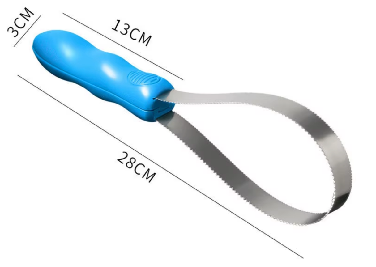 หวีขนสัตว์เลี้ยงสีน้ำเงินด้านเดียว