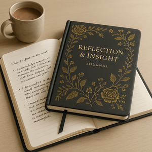 Labon เคสฟอยล์ฟอยล์สีทองลายดอกไม้สะท้อนและเข้าใจสมุดบันทึกลึกเพื่อความกระจ่างในการเจริญเติบโตและภูมิปัญญาส่วนตัว - Product Image 5