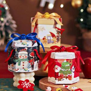 Noel noel baba karton kutu hediye ambalaj için özelleştirilebilir boyutu renk logosu hediye ambalaj dikdörtgen kutu - Product Image 4