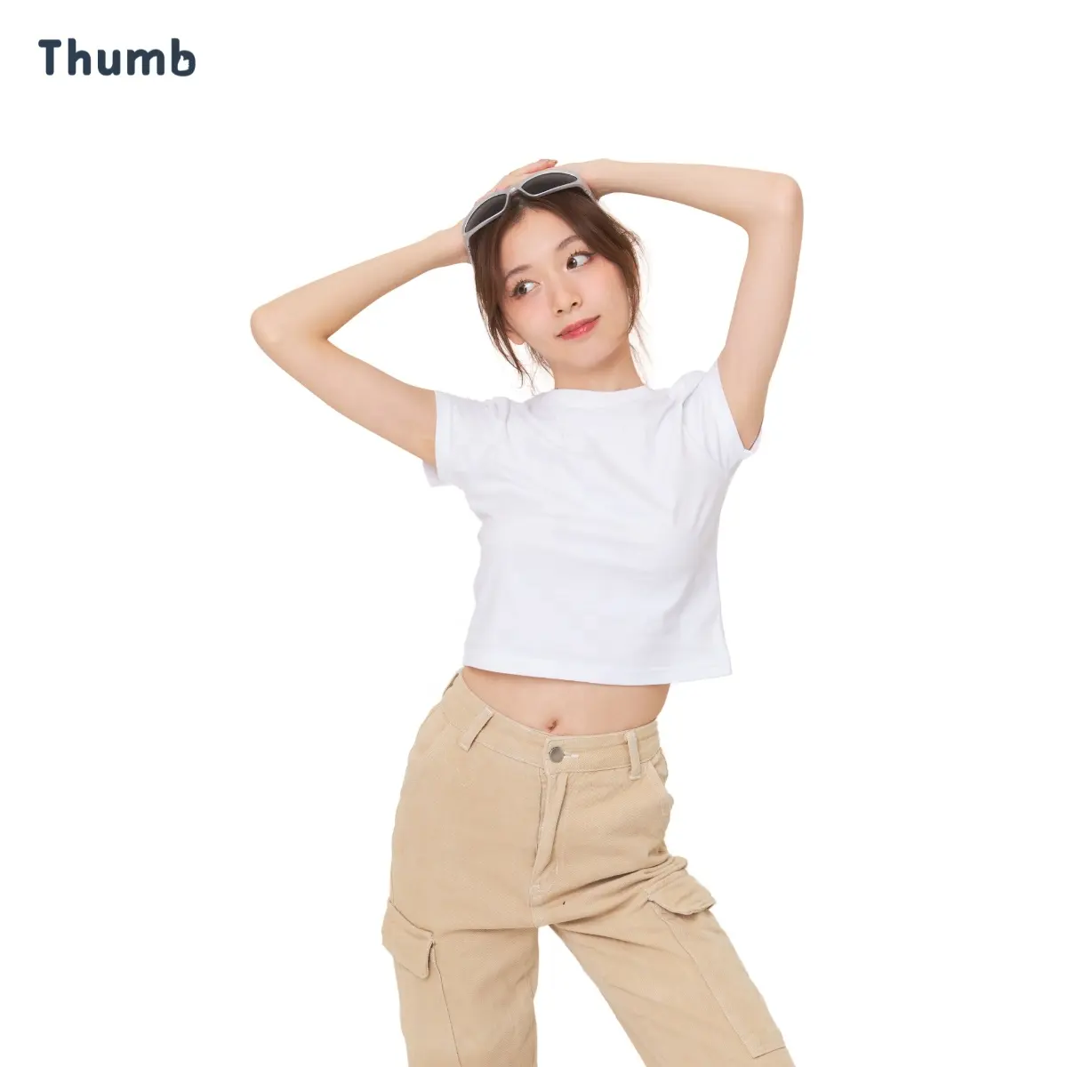 2023 nuevo diseño mujeres Slim Fit básico en blanco Crop camisetas para la venta mujeres Crop Tops en todos los colores y tamaños