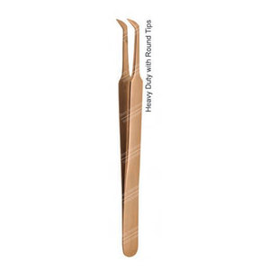 Plazma kaplama paslanmaz çelik malzeme ile ağır çok renkli kirpik uzatma cımbız yuvarlak ipuçları - Product Image 5