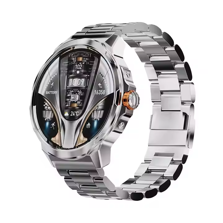 Silver stainless steel+Gray Silicone