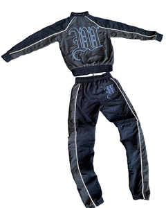 Özel süblimasyon Zip Up rüzgarlık ceket erkekler için Vintage 100% kırışık kabuk rüzgarlık naylon eşofman