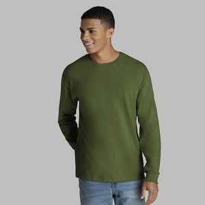 Azul marinho Full Sleeve Basical Blank Crew Neck Men Full Sleeve T Shirt Custom T Shirt Impressão