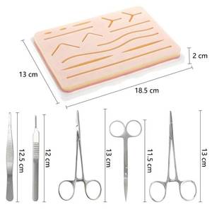 Surgical Suture <strong>Kit</strong> <strong>Advanced</strong> Silicone Suture Pad <strong>Kit</strong> with a Variety of Wound Patterns for Enhanced Surgical Training Surgical Instruments - Product Image 4