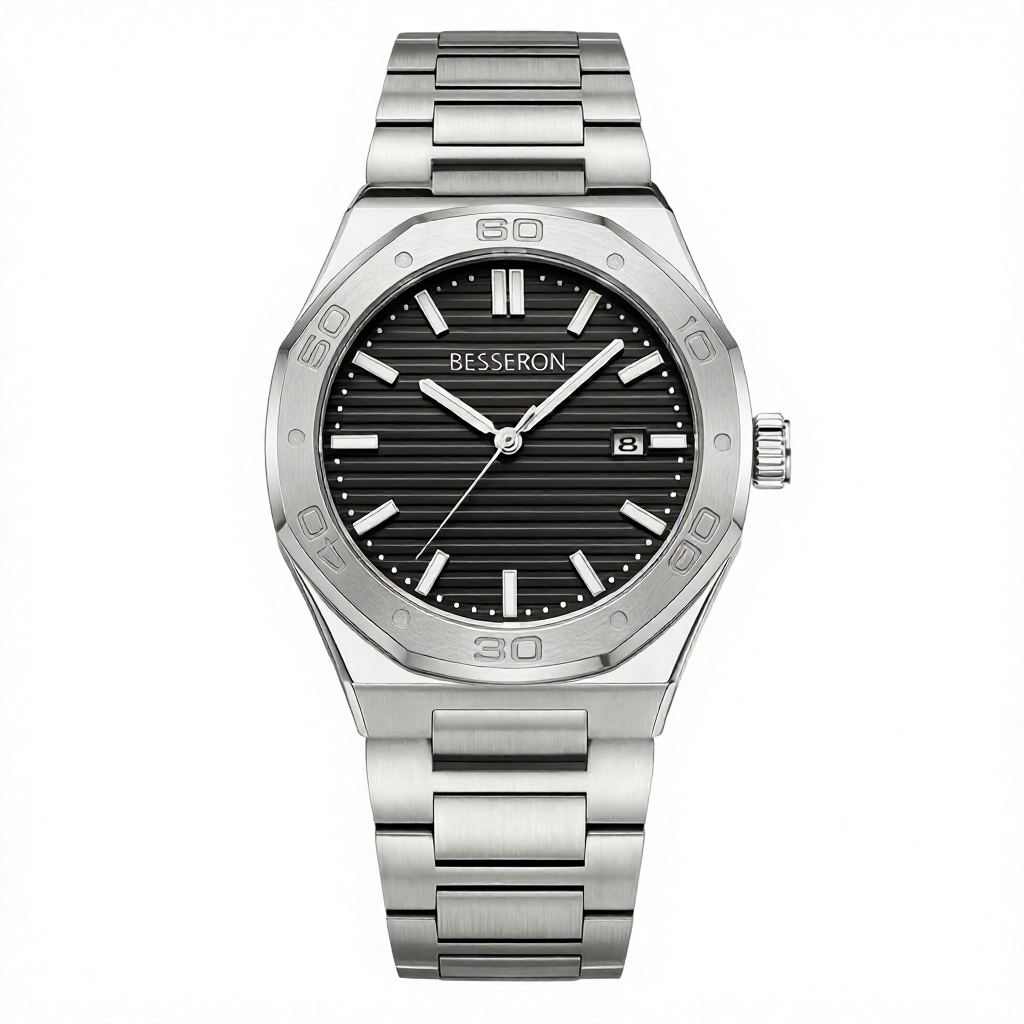 Reloj de hombre con esfera negra
