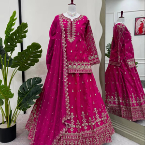 Designer Indian Pakistani Top Lehngha with Dupata <strong>Bollywood</strong> Dress Party Wear Suit wedding
