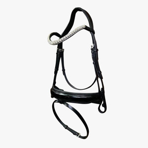 Outdoor Sport Genuine Leather Anatomical Bridle Diamante Browband Bling Softy Padded Multiple Colour and Design <strong>Bulk</strong> Order Price - Product Image 6
