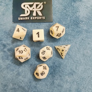סט קוביות עצם באפלו לטווח ארוך עבור משחקי rpg משחק פוליהדלי בעבודת יד עבור חובבי פנטזיה