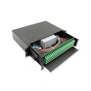 Caja de terminales de metal de 19 pulgadas, 1U, 2U, 24 paneles de conexión de fibra óptica de cartón, carcasa de bastidores de centro de datos IPTV, LC 1x12 1*24 red - Product Image 4