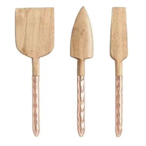 天然新鲜木制家用餐具餐具勺子叉餐具套装，带玛瑙手柄 - Product Image 3