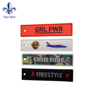 Personalizado de alta qualidade tecido bordado ponto <span class=keywords><strong>Keychain</strong></span> personalizado logotipo bordado <span class=keywords><strong>Keychain</strong></span>